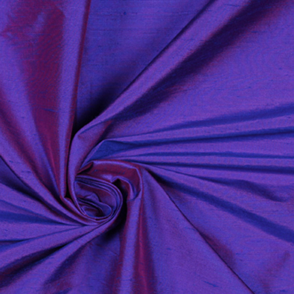 Dark Iridescent Purple Solid Shantung/Dupioni - Detail