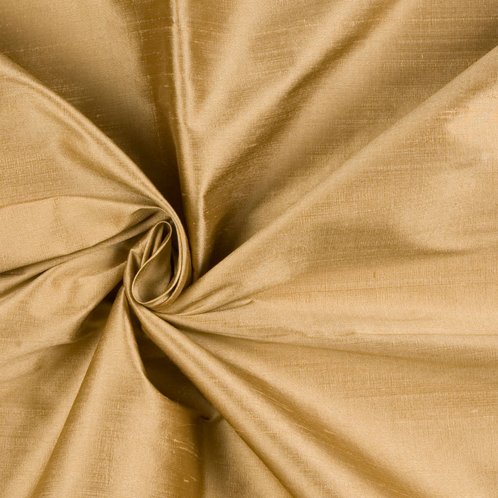 Victorian Gold Silk Shantung/Dupioni - Detail