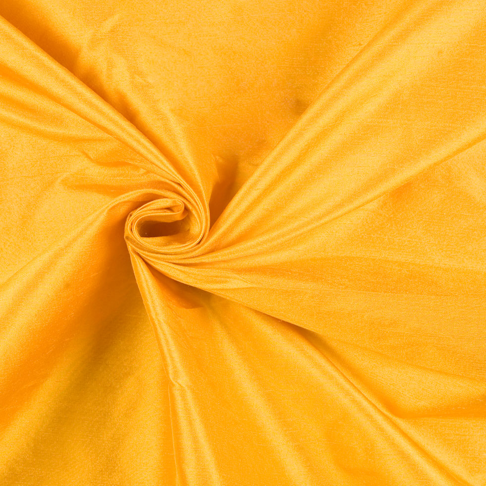 Dark Canary Solid Shantung/Dupioni - Detail
