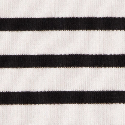 Ecru/Black Saint James Striped Ponte Knit