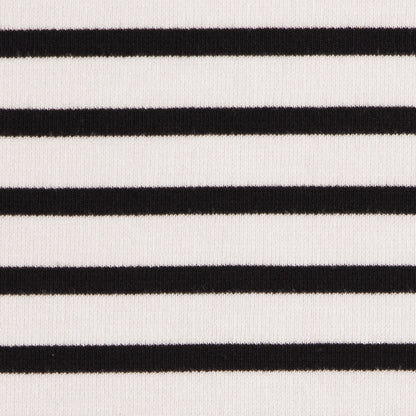 Ecru/Black Saint James Striped Ponte Knit
