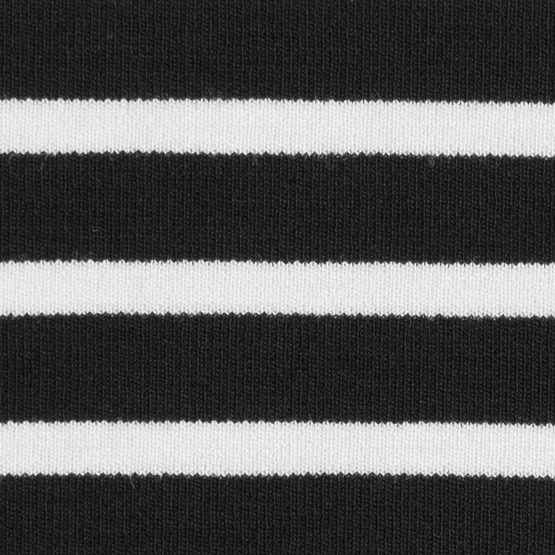 Black/Ecru Saint James Striped Ponte Knit