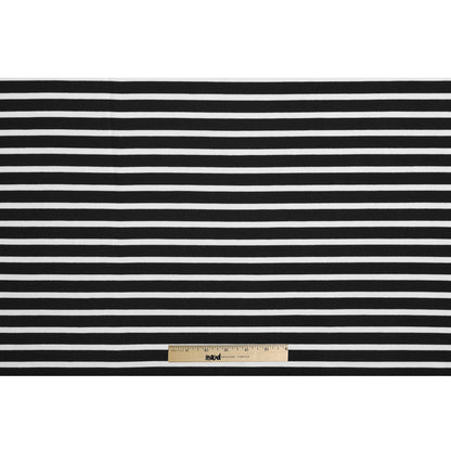 Black/Ecru Saint James Striped Ponte Knit