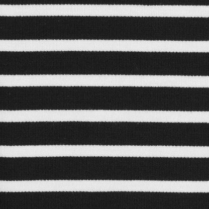 Black/Ecru Saint James Striped Ponte Knit
