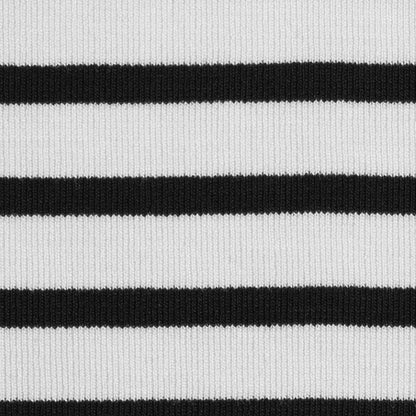 Ecru/Navy Saint James Striped Ponte Knit