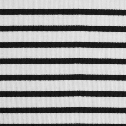 Ecru/Navy Saint James Striped Ponte Knit