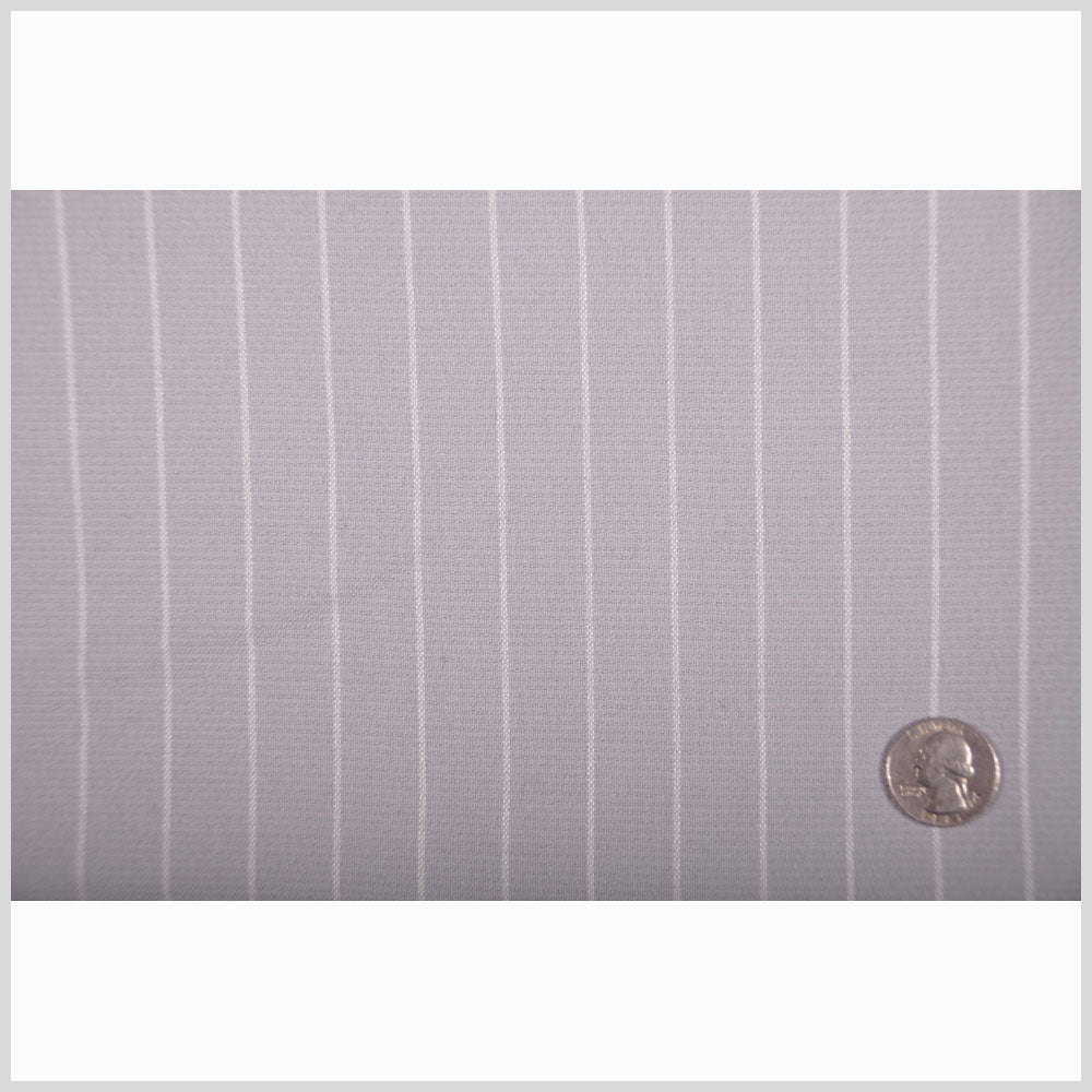 Famous Designer Italian Cool Gray Rayon-Wool Woven Pique Full