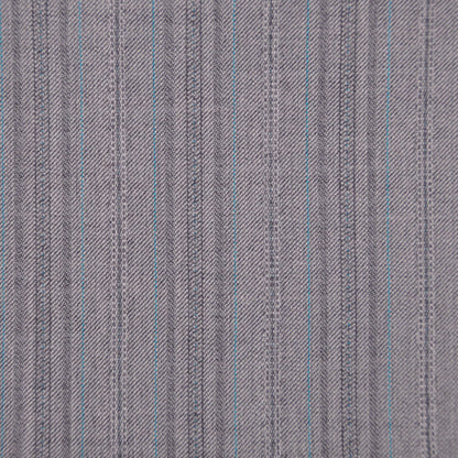 Light Gray/Sky Blue Striped Suiting