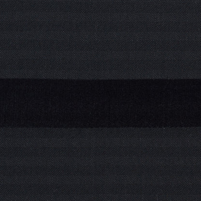 Black Herringbone Wool Suiting Full