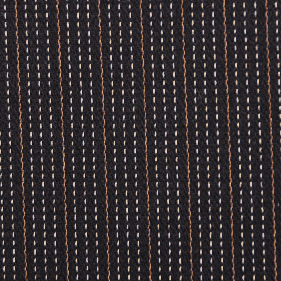 Black/Off-White/Caramel Striped Suiting Detail