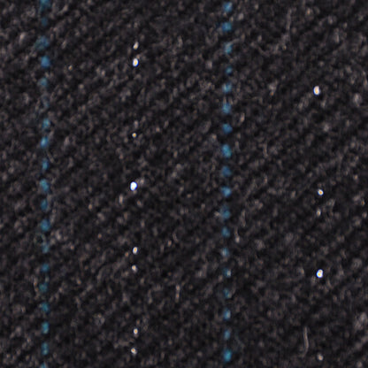 Black/Dark Gray/Turquoise/Silv Striped Suiting Detail