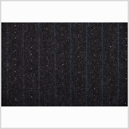 Black/Dark Gray/Turquoise/Silv Striped Suiting Full