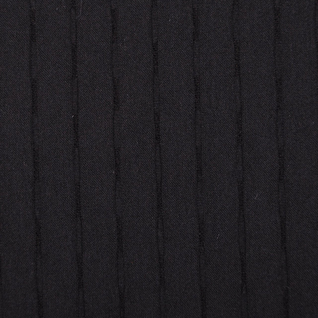 Italian Black Stretch Wool-Rayon Suiting
