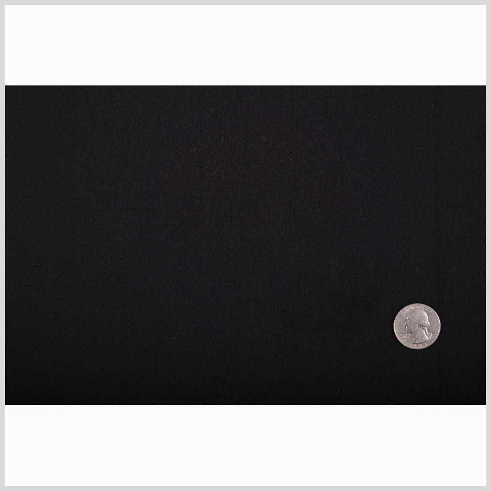 Donna Karan Black Crinkled Italian Wool Challis Full