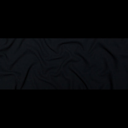Italian Midnight Navy Creped Wool Double Cloth Full