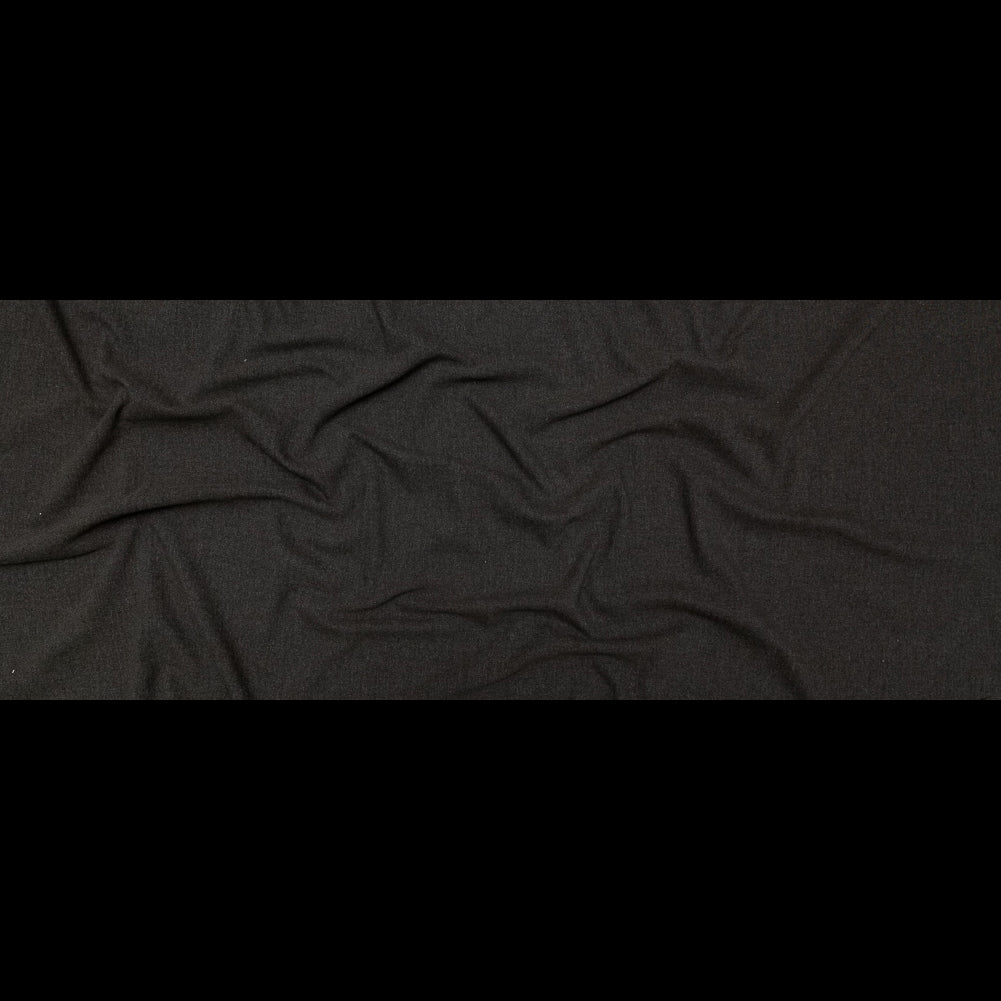 Donna Karan Italian Olive Herringbone Stretch Brushed Wool Woven Full