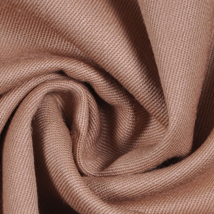 Beige Solid Wool Gabardine Detail