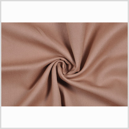 Beige Solid Wool Gabardine Full