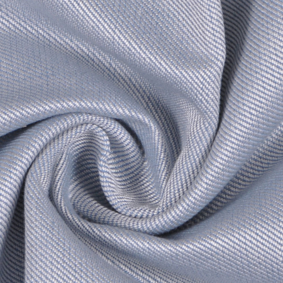 Baby Blue/White Solid Silk/Wool Detail