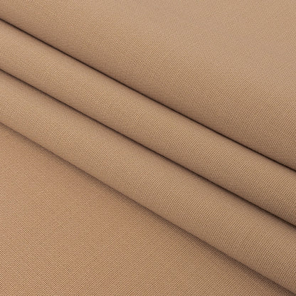 Donna Karan Italian Beige Stretch Wool Double Cloth Folded