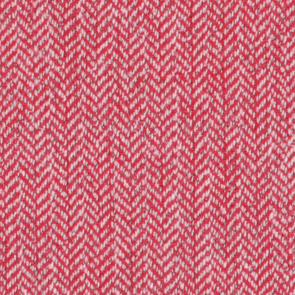 Italian Red/Off-White Herringbone Wool Suiting Detail