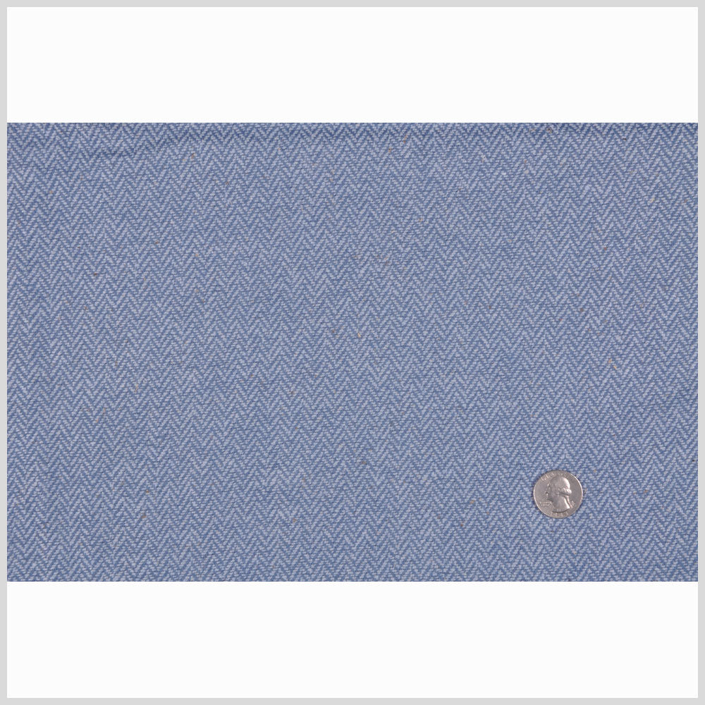 Gray Blue Herringbone Suiting Full