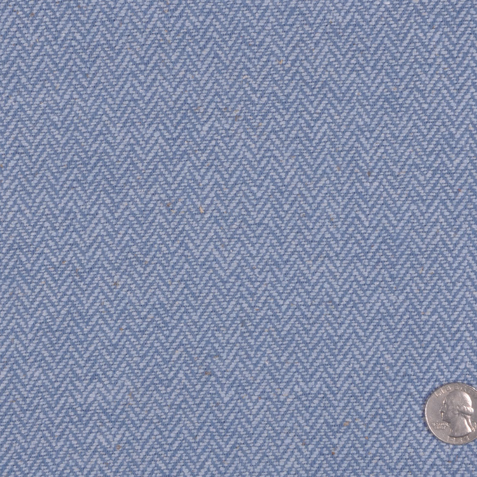 Gray Blue Herringbone Suiting
