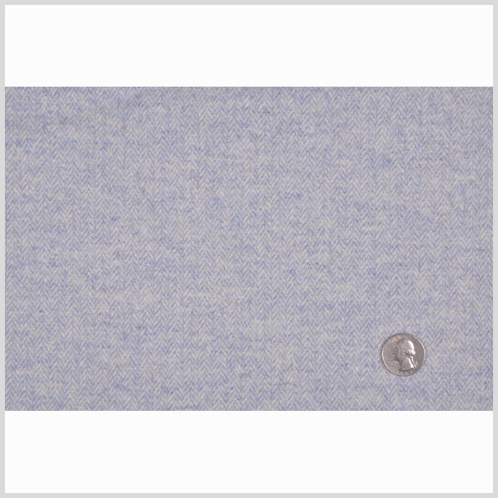 Baby Blue/White Herringbone Suiting Full