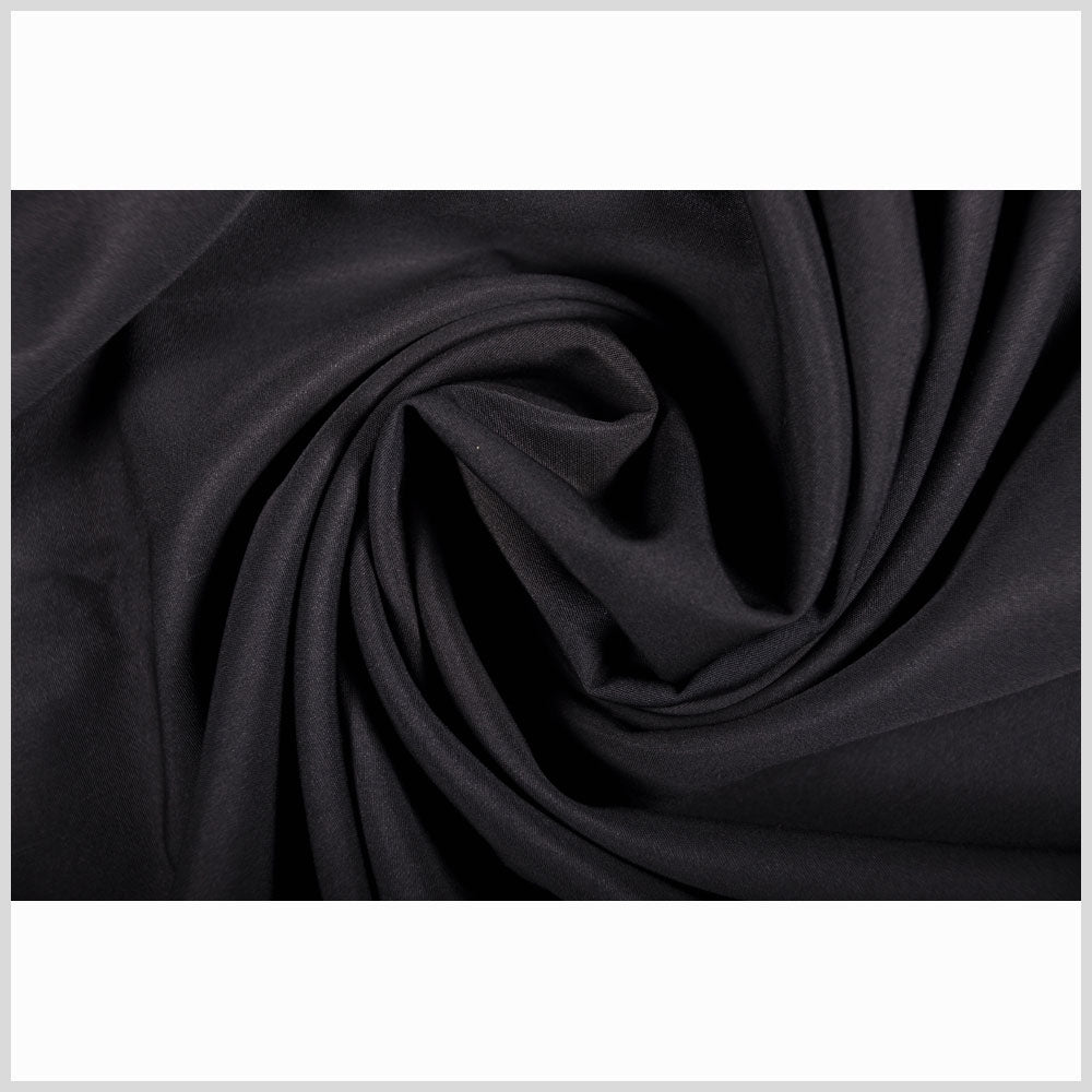 Donna Karan Black Faille-Like Wool Suiting Full