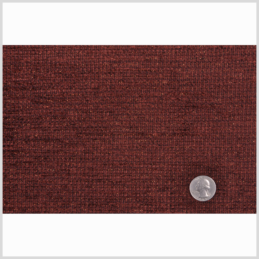 Red Brown/Gold Solid Chenille Full