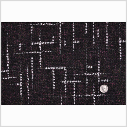 Black/White/Silver Solid Woven Full