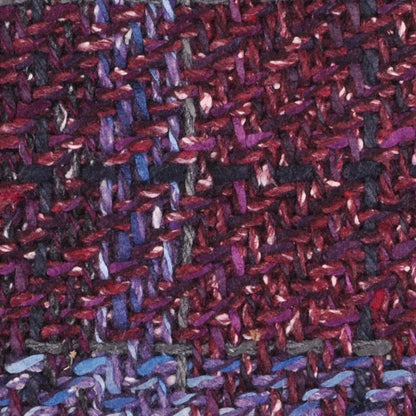 Italian Plum and Lavender Wool-Acrylic Tweed Detail