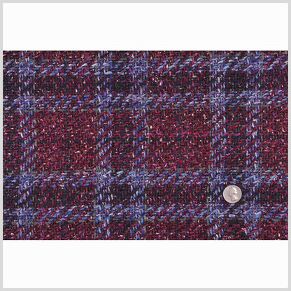 Italian Plum and Lavender Wool-Acrylic Tweed Full