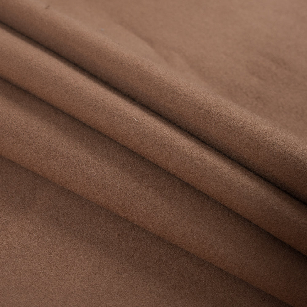 Italian Toasted Coconut Cashmere Wool Double Cloth Coating Folded