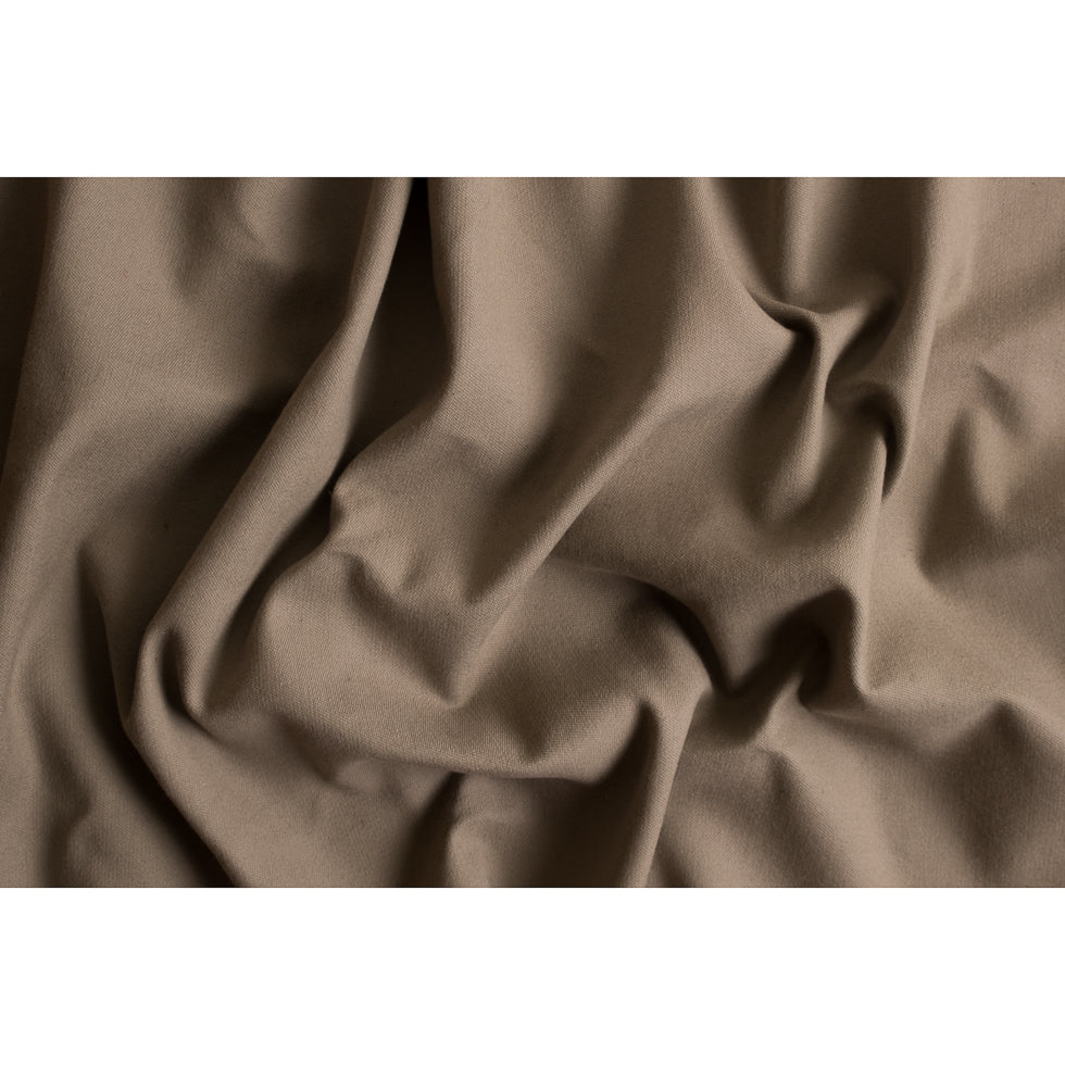 Famous NYC Designer Italian Moss Green and Beige Laminated Alpaca Wool Coating Full