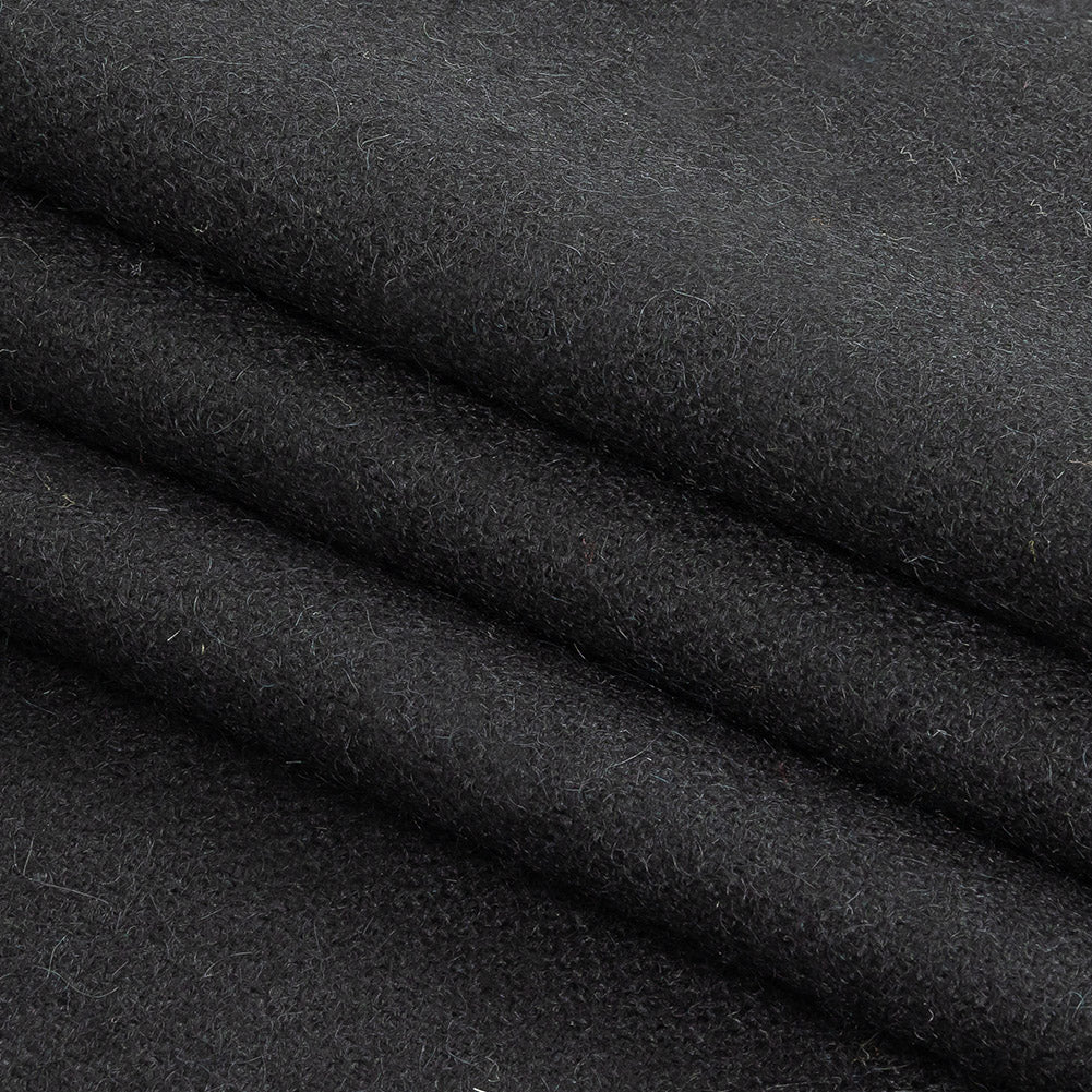 American Black Camel Hair Coating Folded
