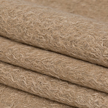 Novelty Black Olive Heavyweight Wool Coating with Golden Egg Laminate Folded