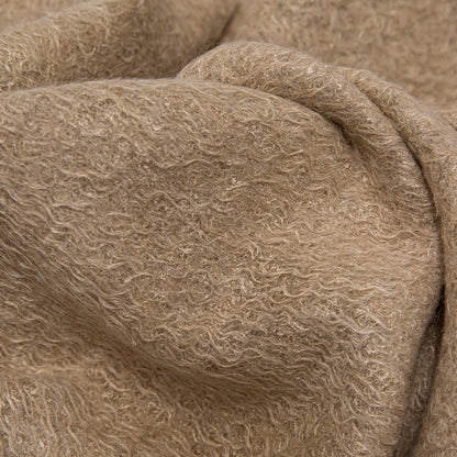 Novelty Black Olive Heavyweight Wool Coating with Golden Egg Laminate Detail