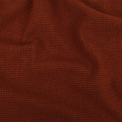 Chestnut and Pumpkin Orange Check Wool Coating