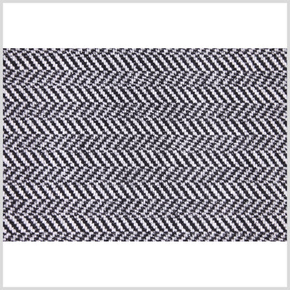 Black/White Herringbone Boucle Full