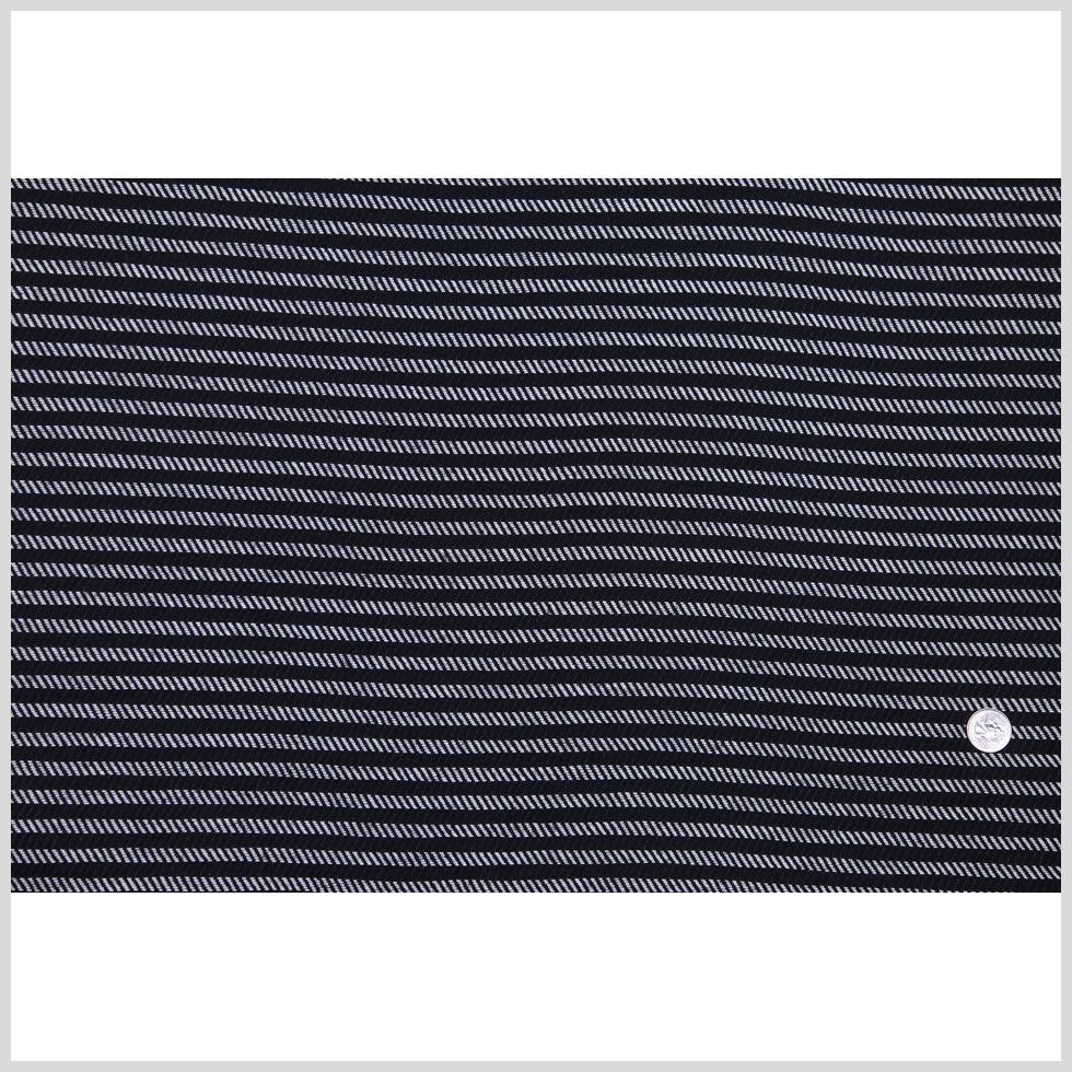 Black/Off-White Herringbone Wool Woven Full