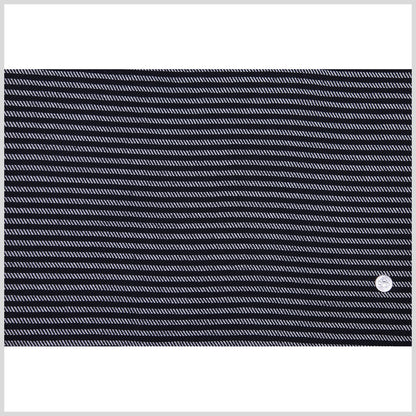 Black/Off-White Herringbone Wool Woven Full