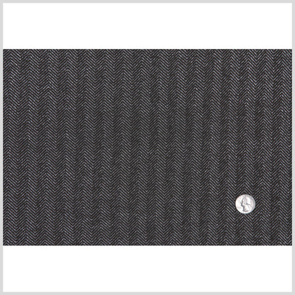 Italian Metallic Silver and Delicioso Herringbone Blended Wool Knit Full