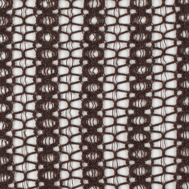 Brown Wool Blended Novelty Knit