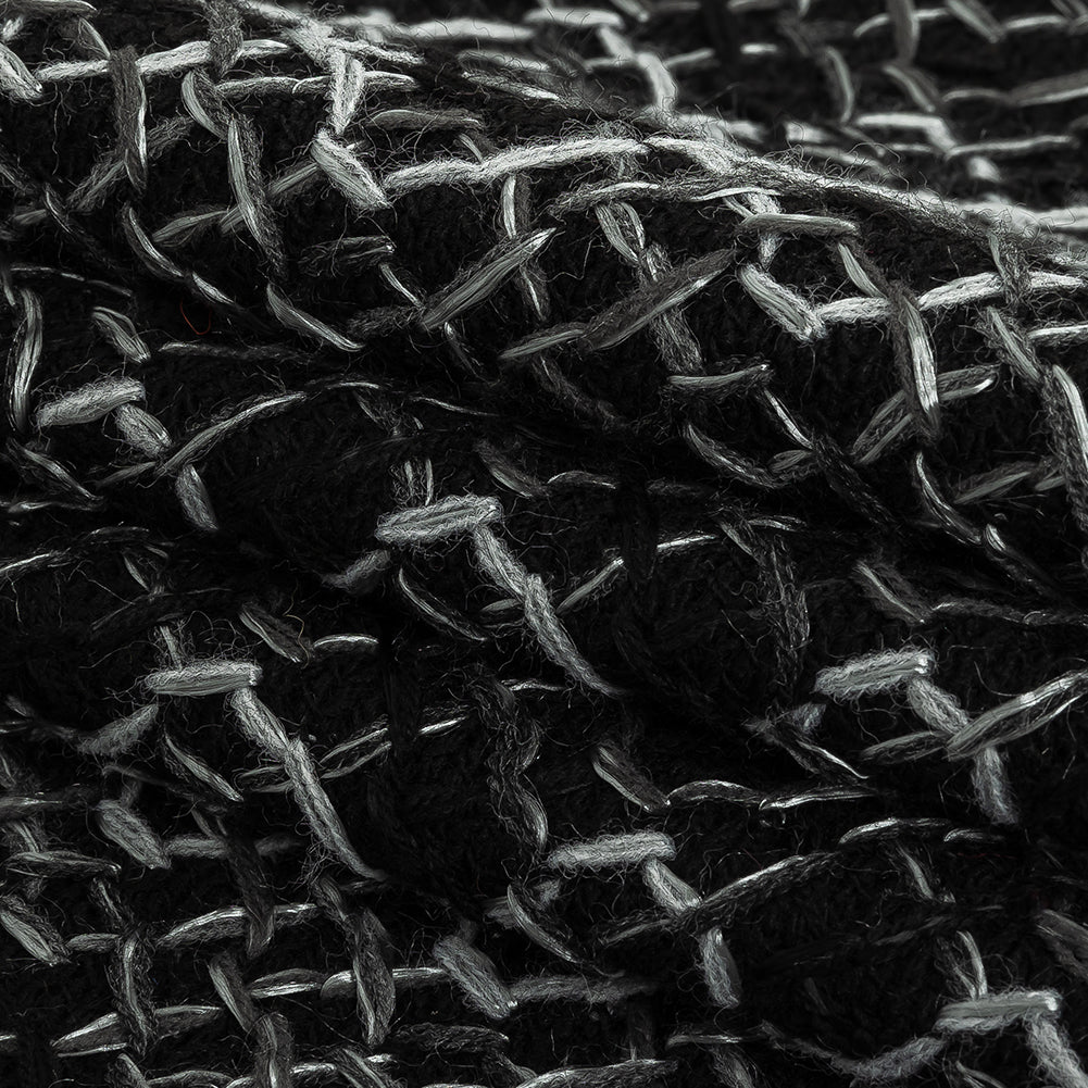 Black/Gray Solid Knits Folded