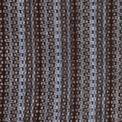 Brown/White/Black Striped Wool-Acrylic Knit