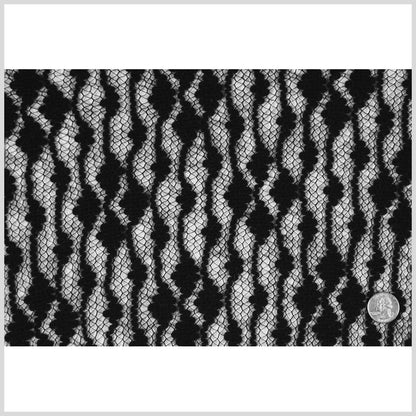 Italian Black Open-Weave Wool-Blend Sweater Knit Full
