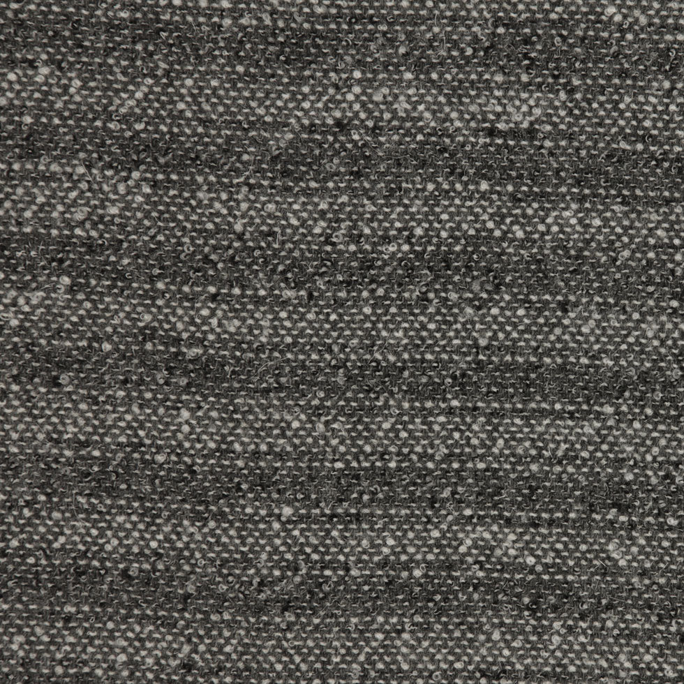 Italian Black Onyx and Gray Wool Boucle Coating
