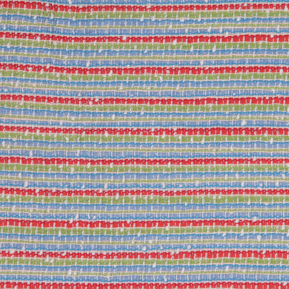 Summer Striped Famous NYC Designer Cotton-Wool Boucle