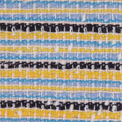 Winter Striped Famous NYC Designer Cotton-Wool Boucle Detail